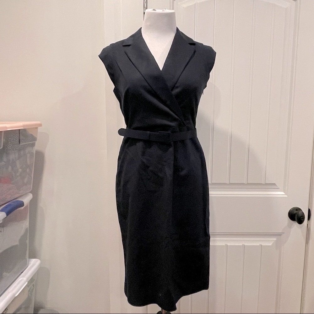 Banana Republic Faux Wrap Dress in Navy